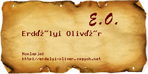 Erdélyi Olivér névjegykártya
