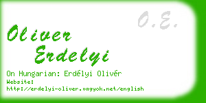 oliver erdelyi business card